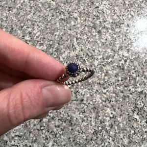 September Birthstone Sterling Silver Pandora Ring